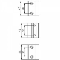 cerniera a 3 ali NICE disegno tecnico